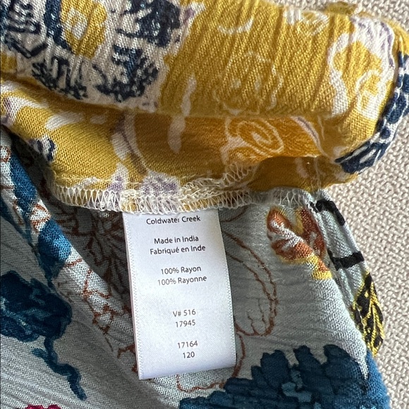 Coldwater Creek Multicolor Floral Patchwork Blouse - Picture 6 of 7